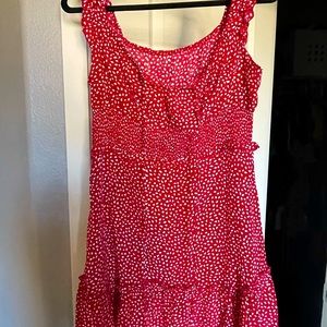 *NEVER WORN* Red Sundress with Cinched Bust